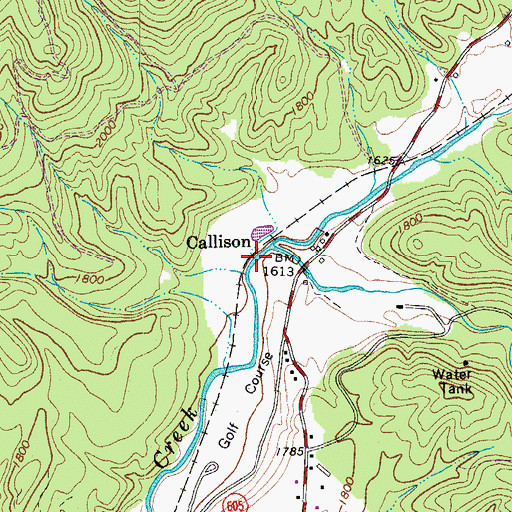 Topographic Map of Callison, VA
