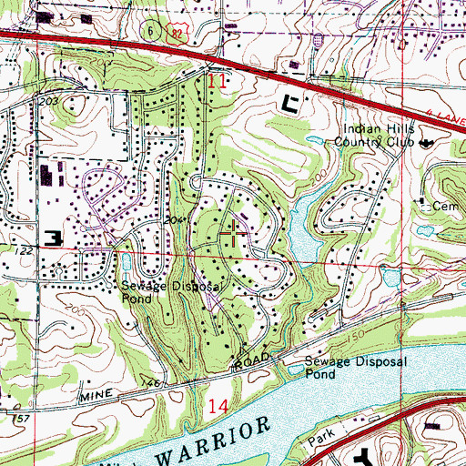 Topographic Map of High Forest, AL