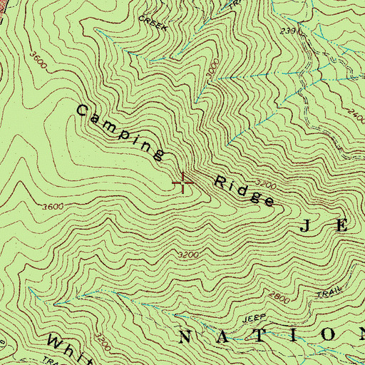 Topographic Map of Camping Ridge, VA