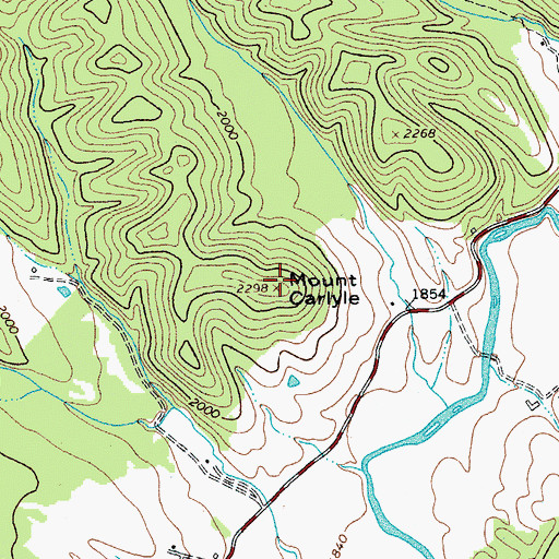 Topographic Map of Mount Carlyle, VA