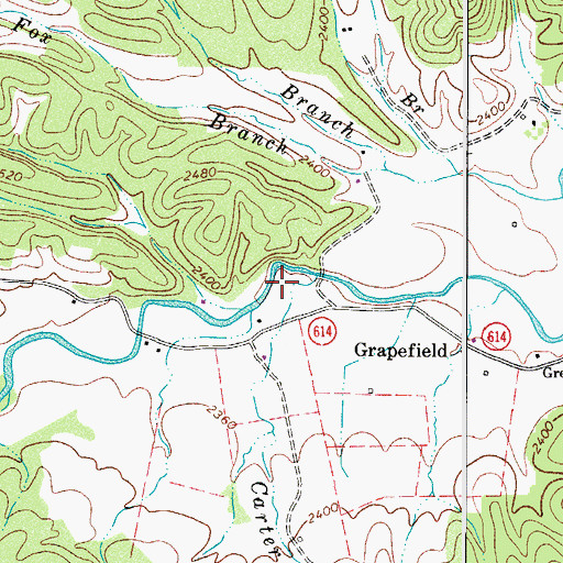 Topographic Map of Carter Branch, VA