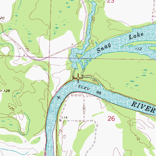 Topographic Map of Hiphill Landing, AL