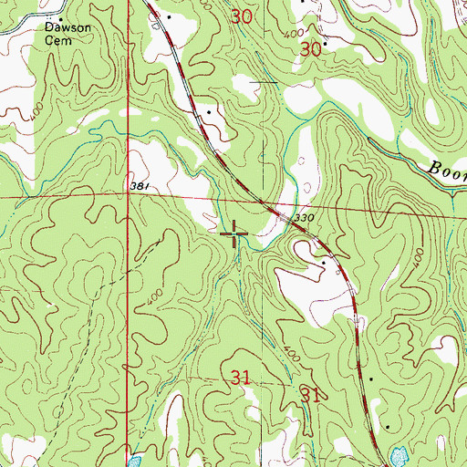 Topographic Map of Hocutts Mill (historical), AL