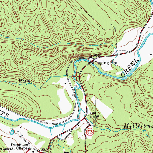 Topographic Map of Cast Steel Run, VA