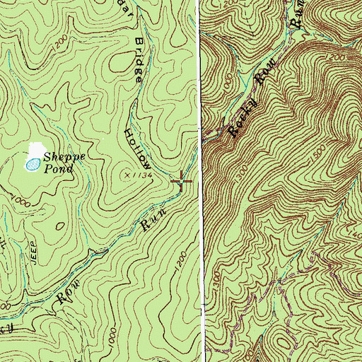 Topographic Map of Cedar Bridge Hollow, VA