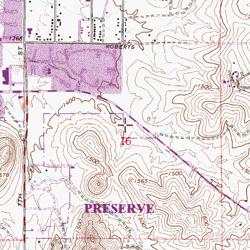 Topographic Map of North Mountain Flood Detention Dam Number Three, AZ