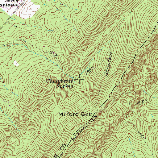 Topographic Map of Chalybeate Spring, VA