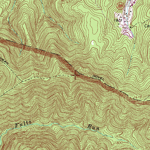 Topographic Map of Chapman Dovel Trail, VA