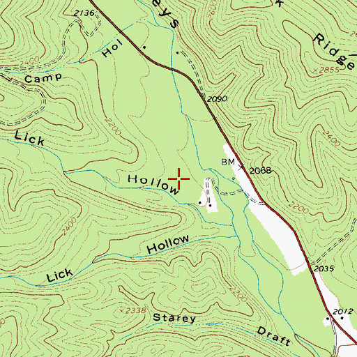 Topographic Map of Chestnut Lick Hollow, VA