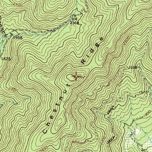 Topographic Map of Chestnut Ridge, VA