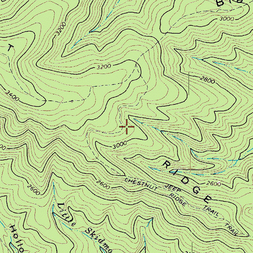 Topographic Map of Chestnut Ridge, VA