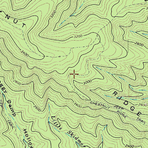Topographic Map of Chestnut Ridge Trail, VA