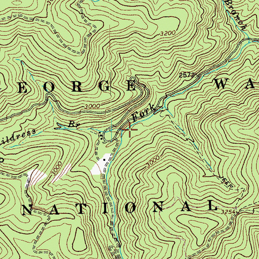 Topographic Map of Childress Branch, VA