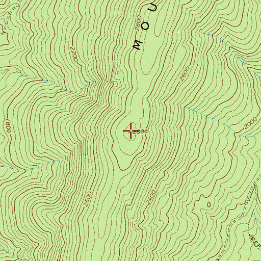 Topographic Map of Church Mountain, VA