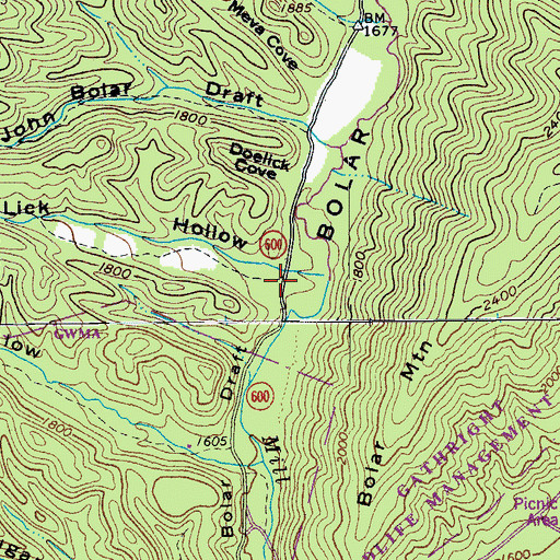 Topographic Map of Clay Lick Hollow, VA