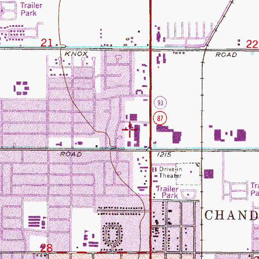 Topographic Map of North Park Plaza Shopping Center, AZ
