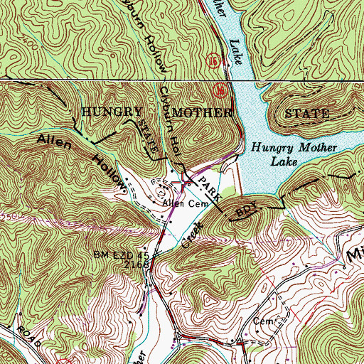 Topographic Map of Clyburn Hollow, VA
