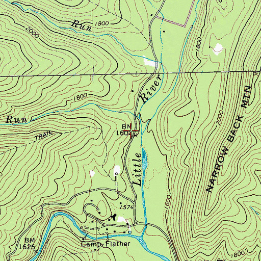 Topographic Map of Coal Run, VA