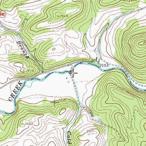 Topographic Map of Cold Run, VA