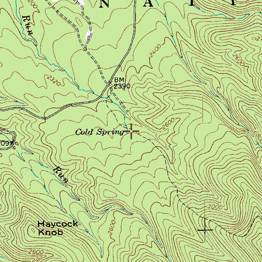 Topographic Map of Cold Spring, VA