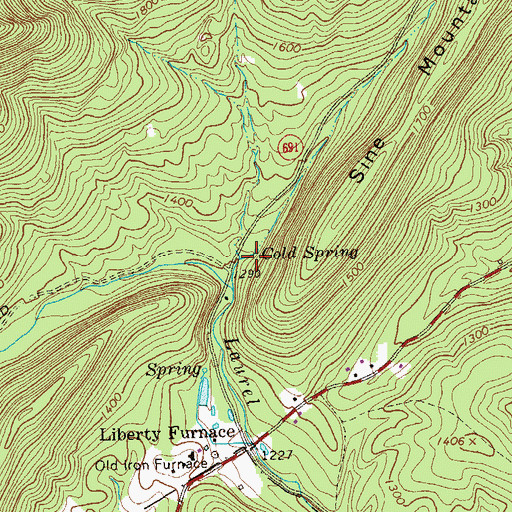 Topographic Map of Cold Spring, VA