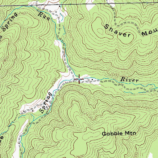 Topographic Map of Cold Spring Run, VA