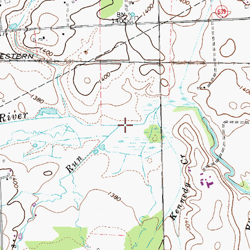 Topographic Map of Coles Run, VA