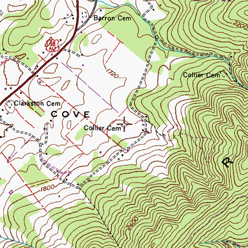 Topographic Map of Collier Cemetery, VA