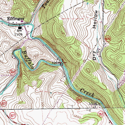 Topographic Map of Colliers Creek, VA