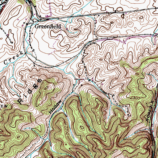 Topographic Map of Collins Hollow, VA