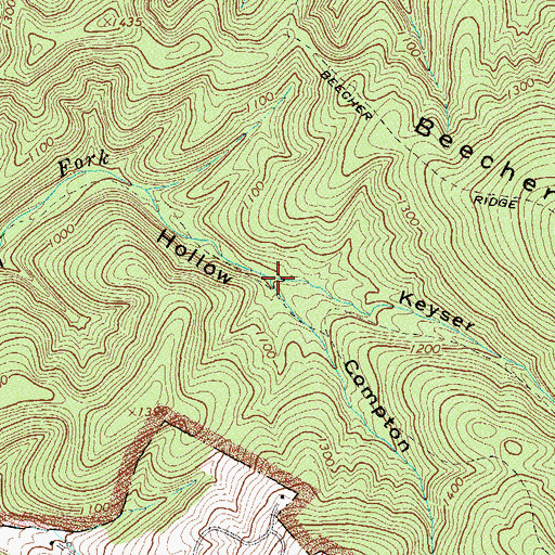 Topographic Map of Compton Hollow, VA