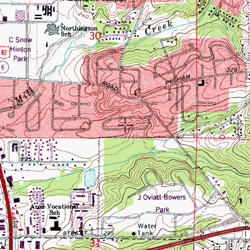 Topographic Map of Idlewood, AL