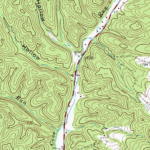 Topographic Map of Cook Hollow, VA