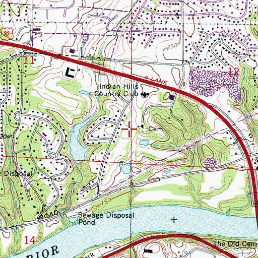 Topographic Map of Indian Hills, AL