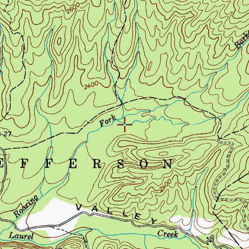 Topographic Map of Coon Branch, VA