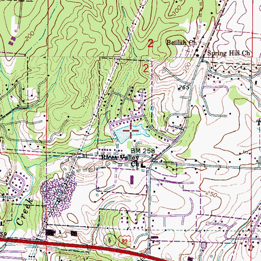 Topographic Map of Indian Lake, AL