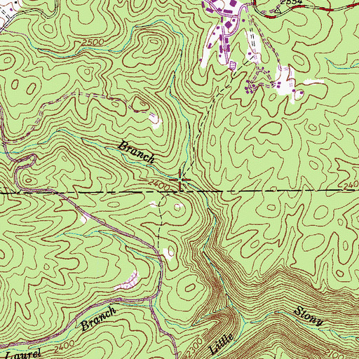 Topographic Map of Corder Branch, VA