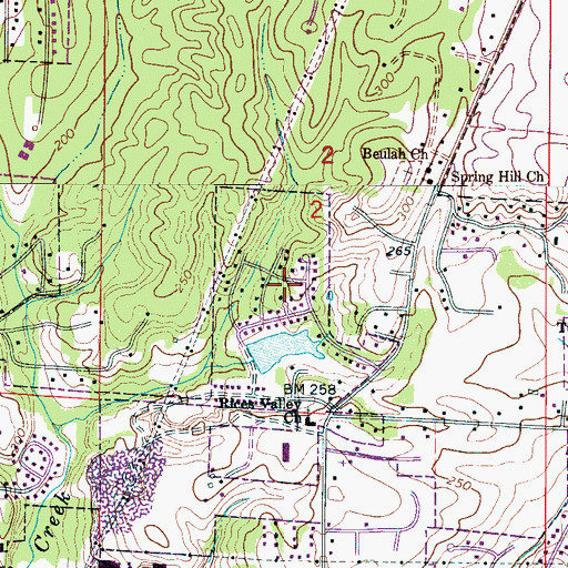 Topographic Map of Indian Lake, AL