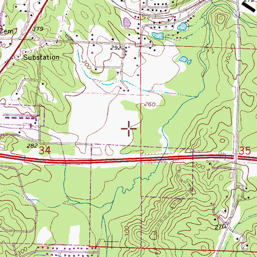 Topographic Map of Interstate Industrial Park, AL
