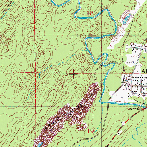 Topographic Map of Jagger Mine, AL