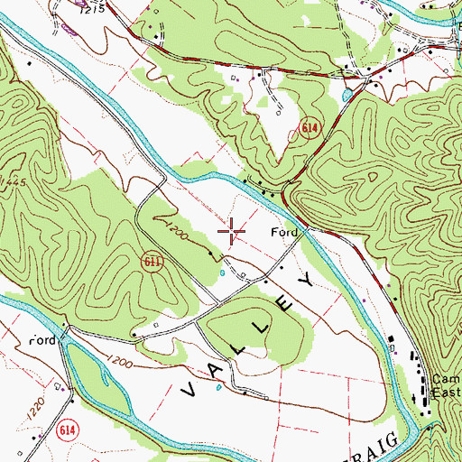 Topographic Map of Craig Creek Valley, VA