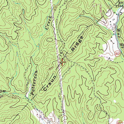 Topographic Map of Craun Ridge, VA
