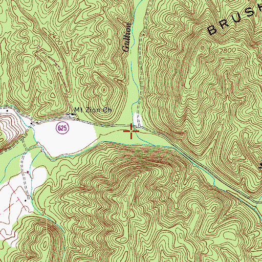 Topographic Map of Crawfish Valley, VA