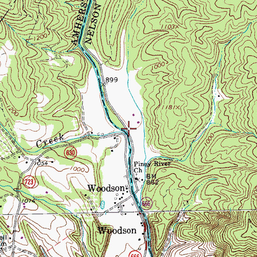 Topographic Map of Crawleys Creek, VA