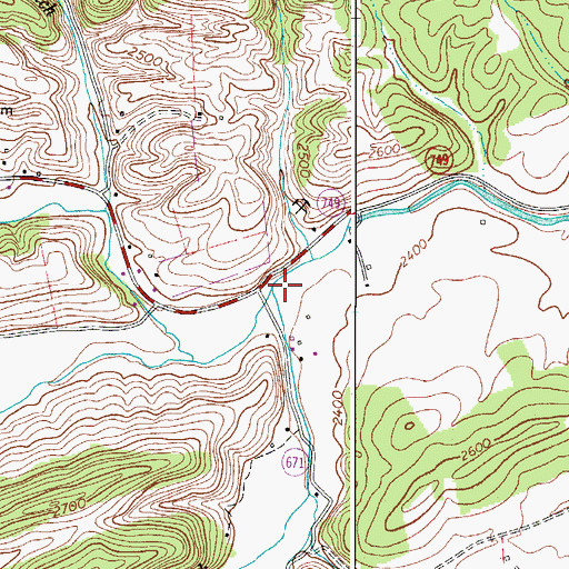 Topographic Map of Crigger Creek, VA