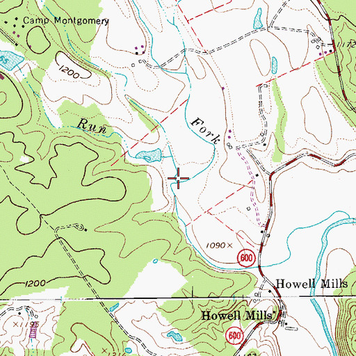 Topographic Map of Crooked Run, VA