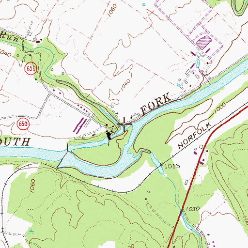 Topographic Map of Cub Run, VA