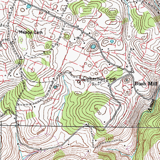 Topographic Map of Culbertson Cemetery, VA