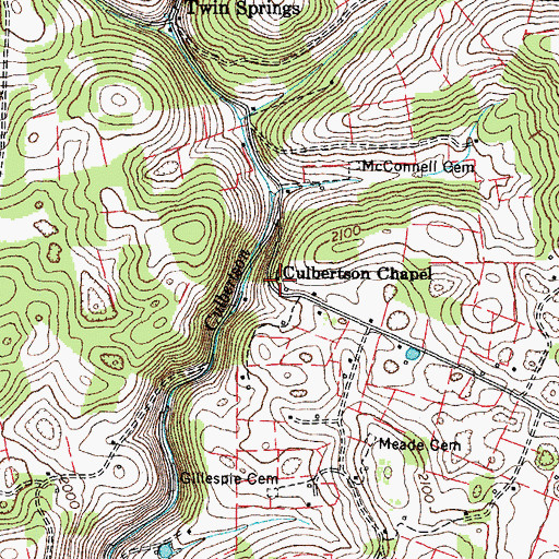 Topographic Map of Culbertson Chapel, VA