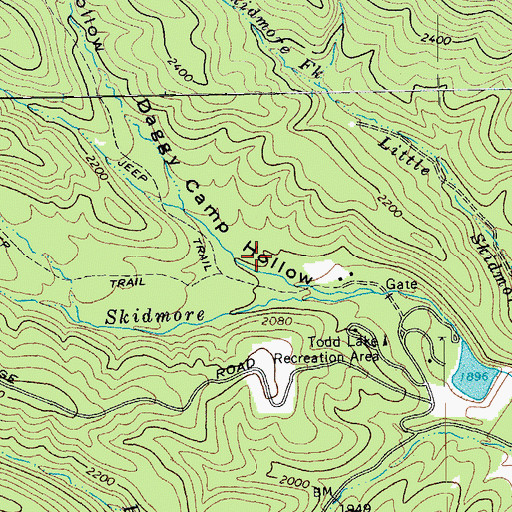 Topographic Map of Daggy Camp Hollow, VA